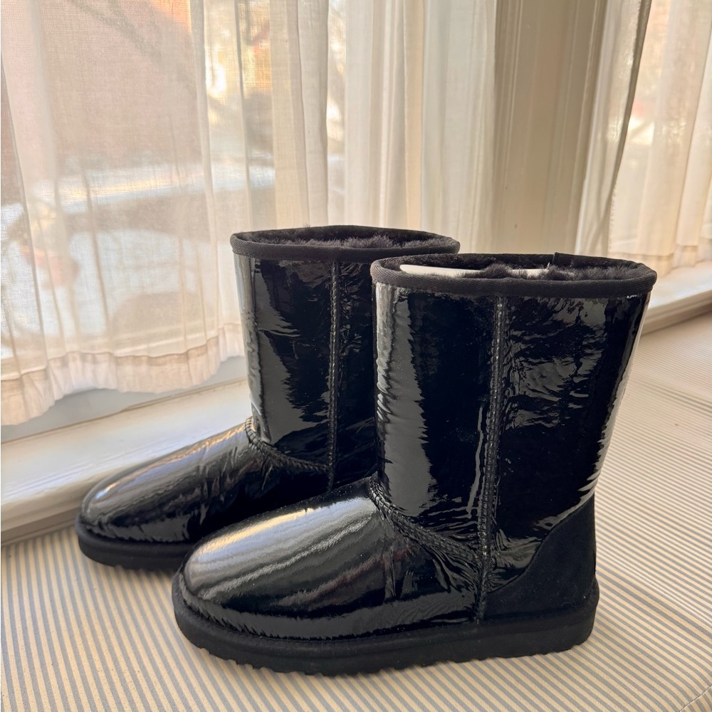 UGG Black Patent Leather Boot